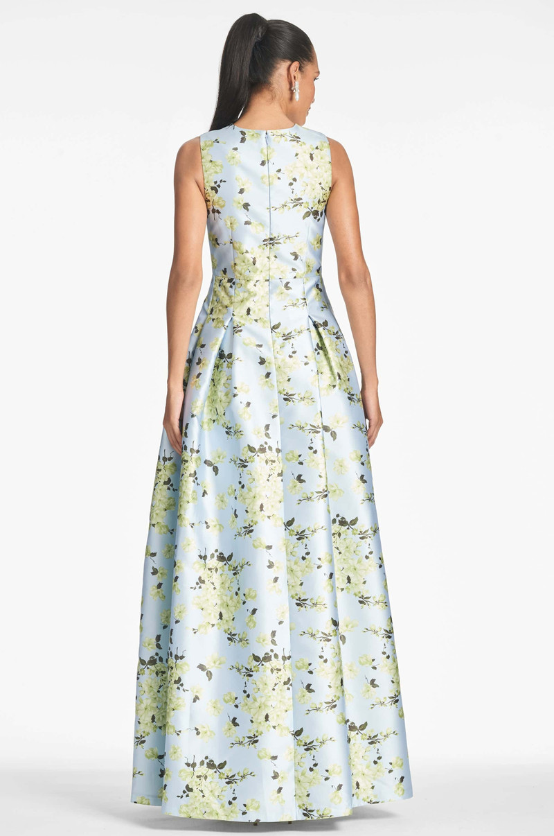 Brooke Gown - Sky Citrine Floral 4