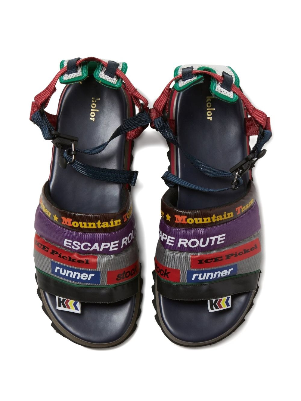 patchwork-panelled sandals - 3