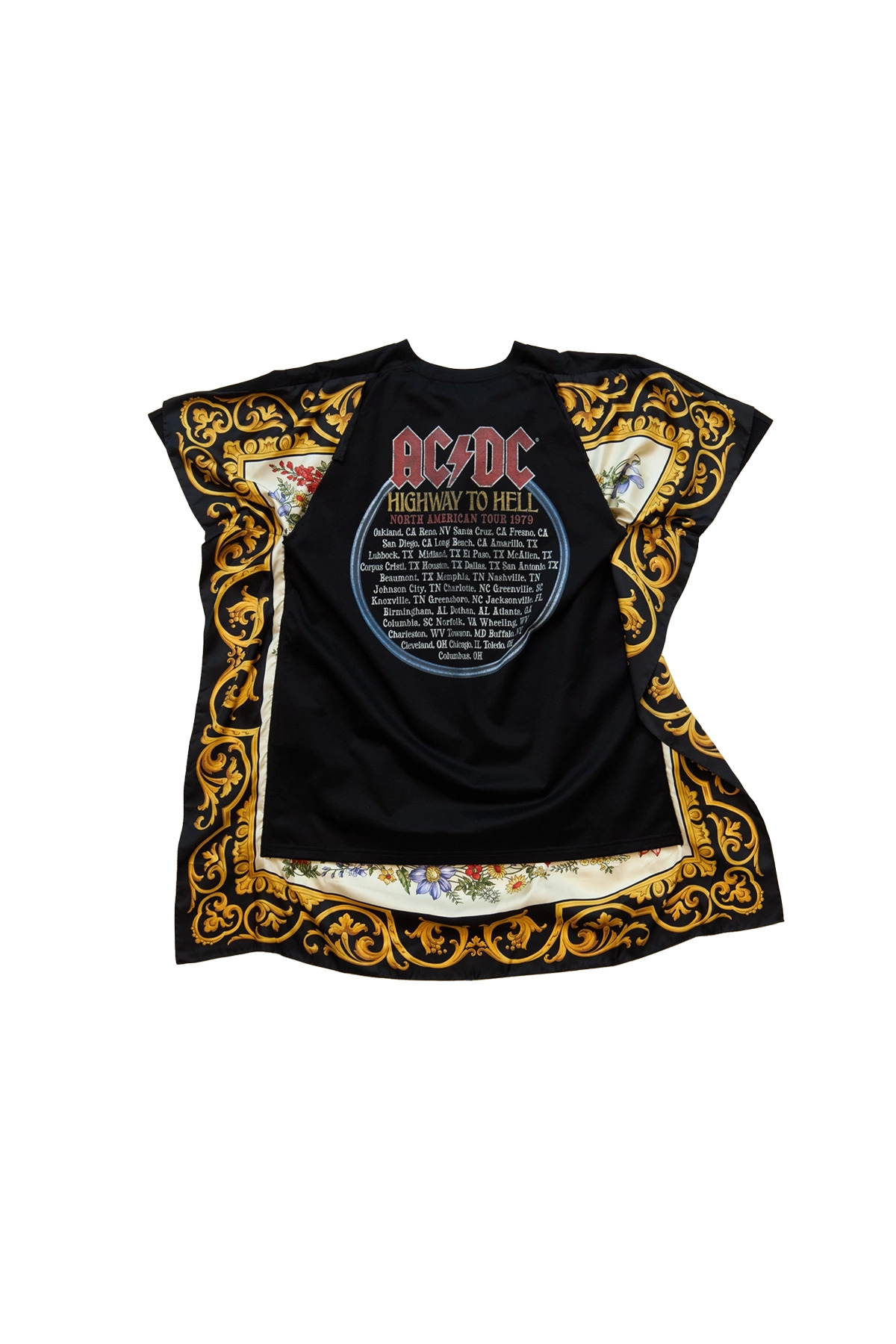 Junya Watanabe Man AC/DC Printed Caped Tee Black - 2
