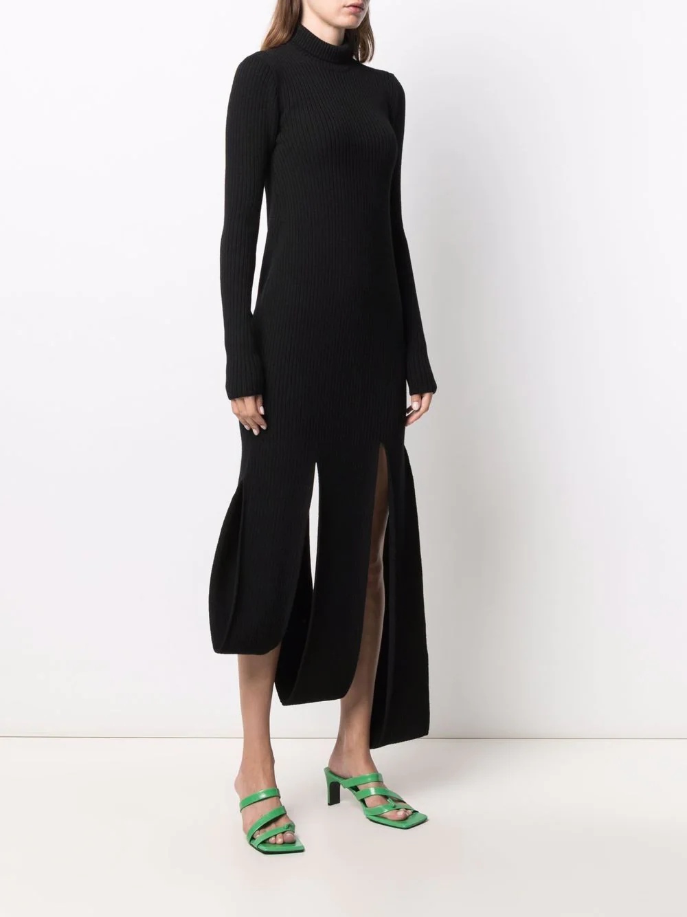 asymmetric knitted dress - 3