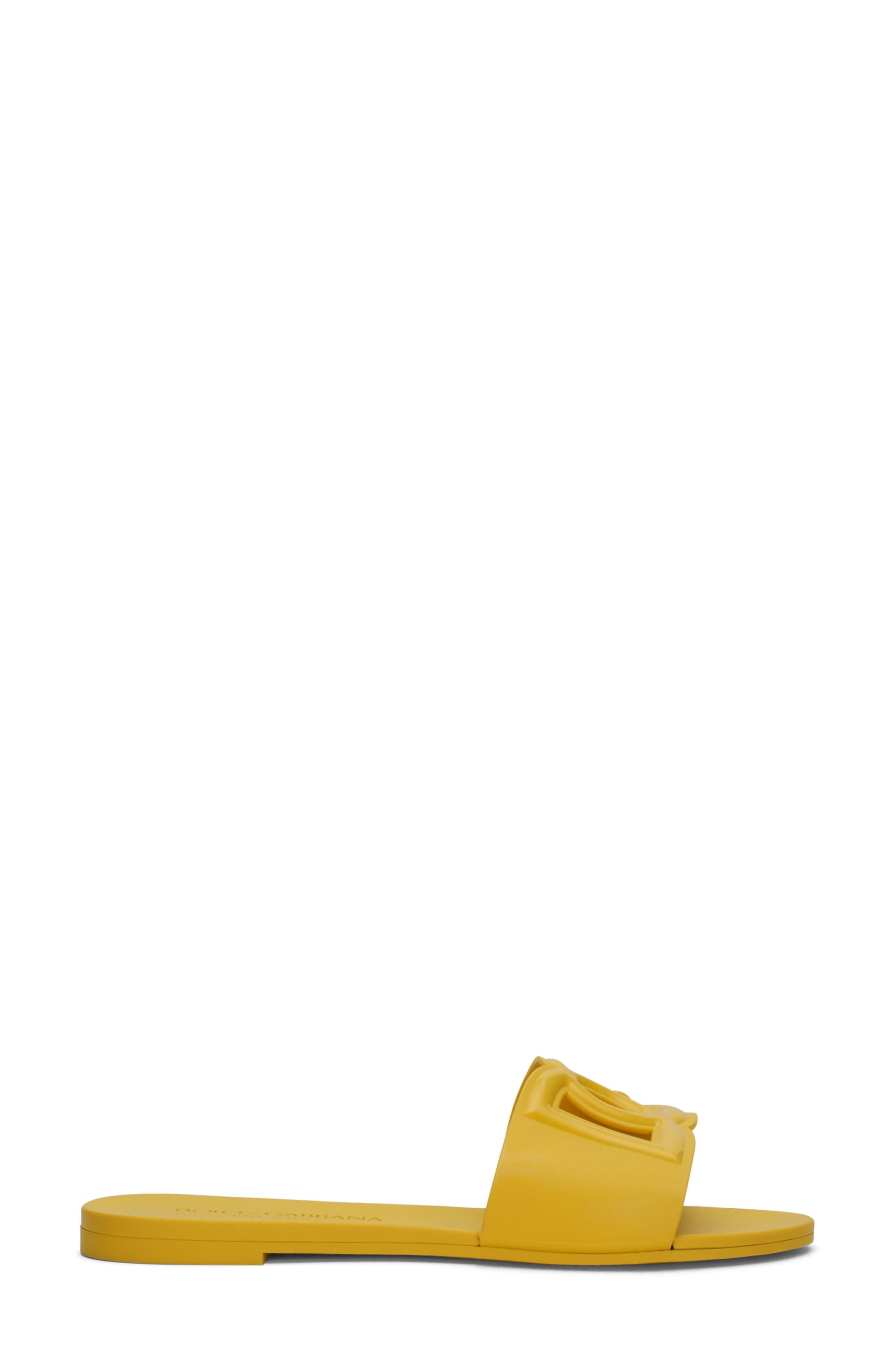 Dolce&Gabbana Bianca Interlock Slide Sandal in Yellow at Nordstrom - 2