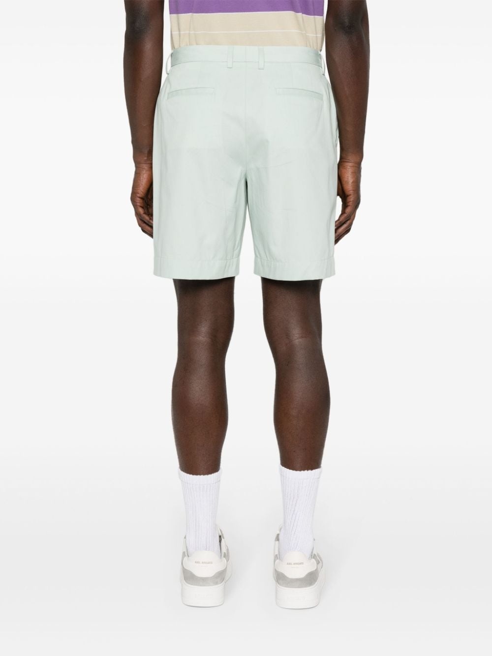 pleated cotton shorts - 4