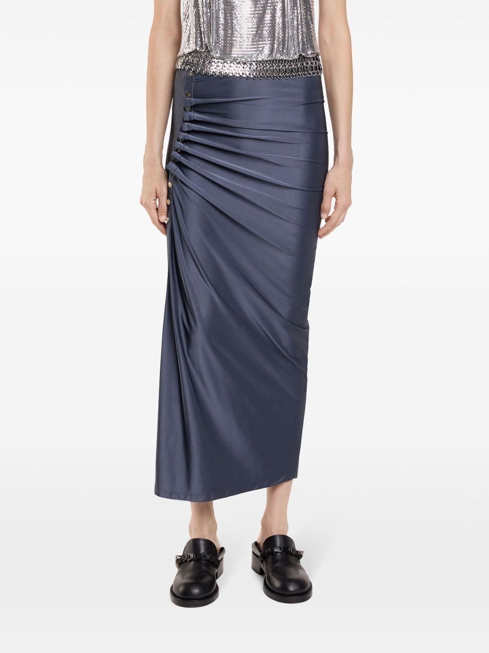 draped-detail skirt - 5