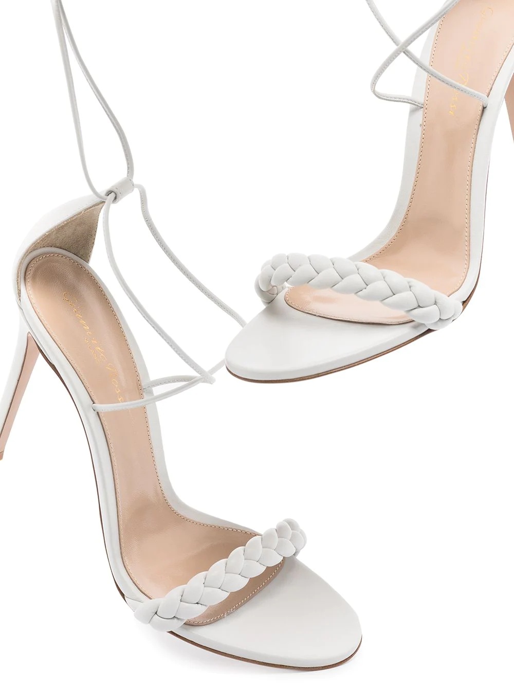 Leomi 105mm braided lace-up sandals - 4