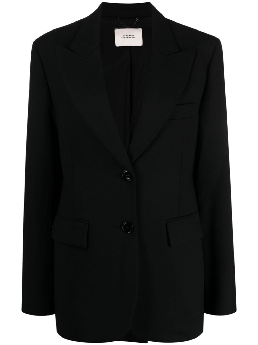 single-breasted peaked blazer - 1