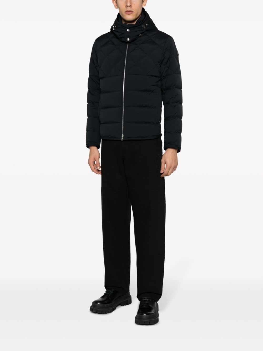 logo-embroidered cotton track pants - 2