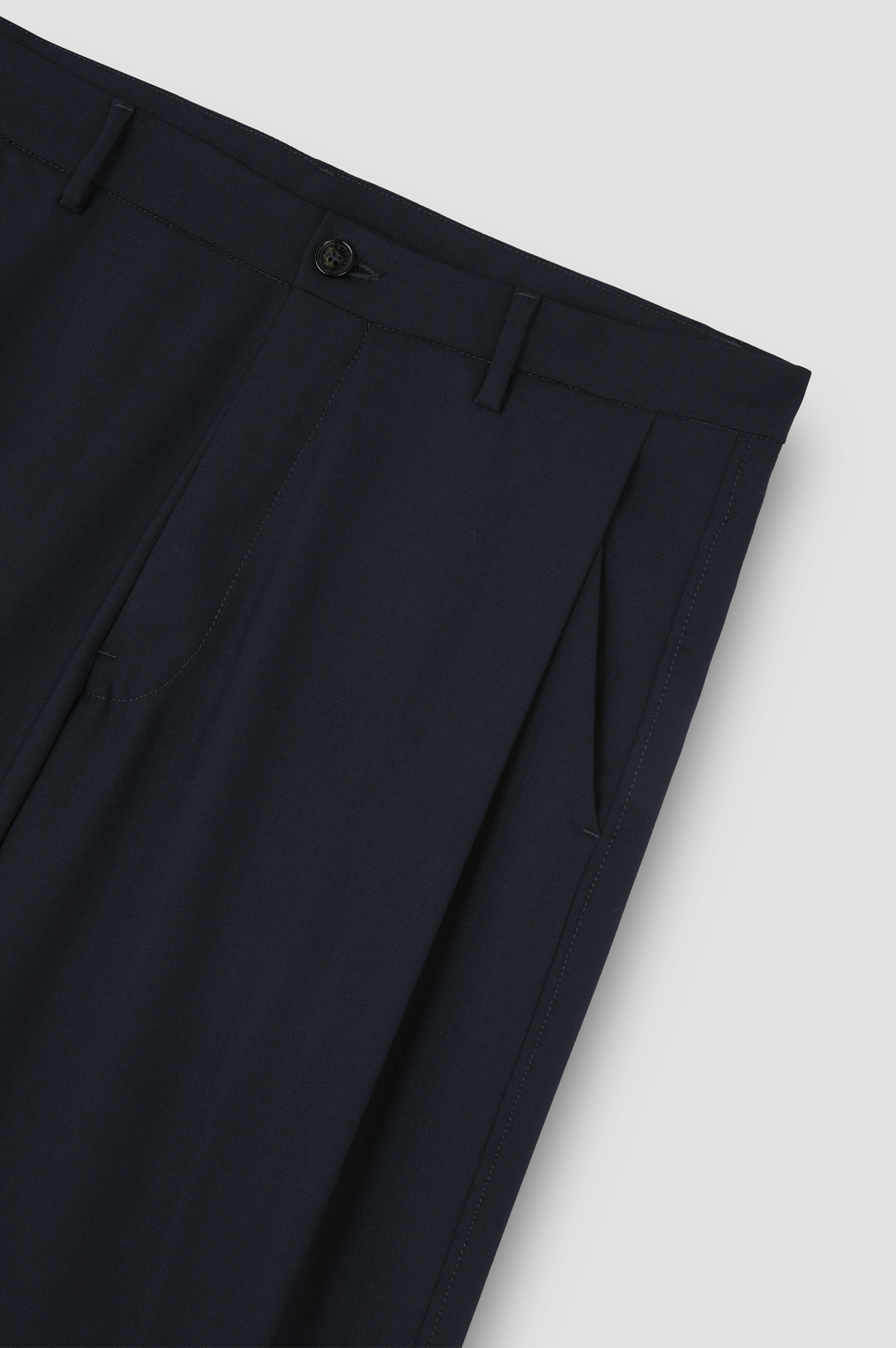 WIDE LEG TROUSERS IN TECHNICAL WOOL - 5