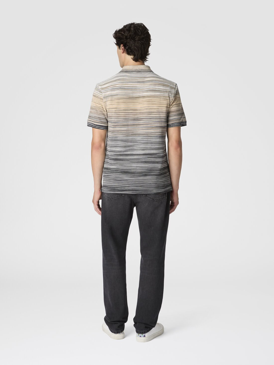 Short Sleeve Polo with Flame Knit - 3