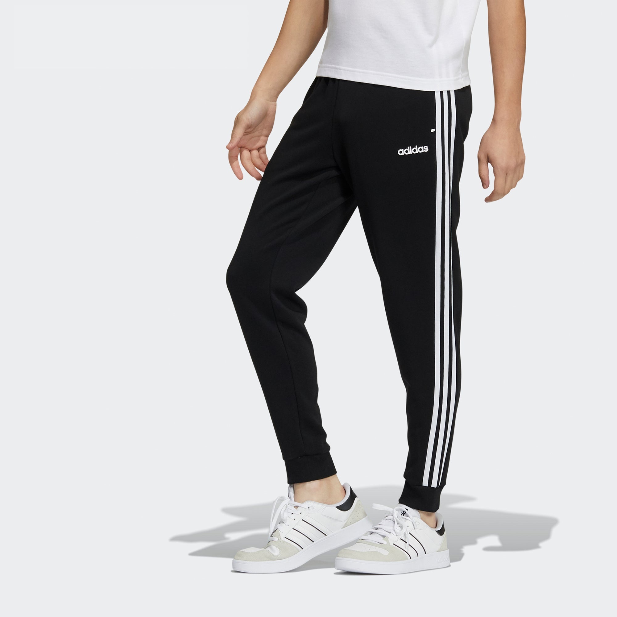 adidas neo M Ce 3sq2 Kn Tp Casual Sports Side Stripe Bundle Feet Long Pants Black GP4916 - 3