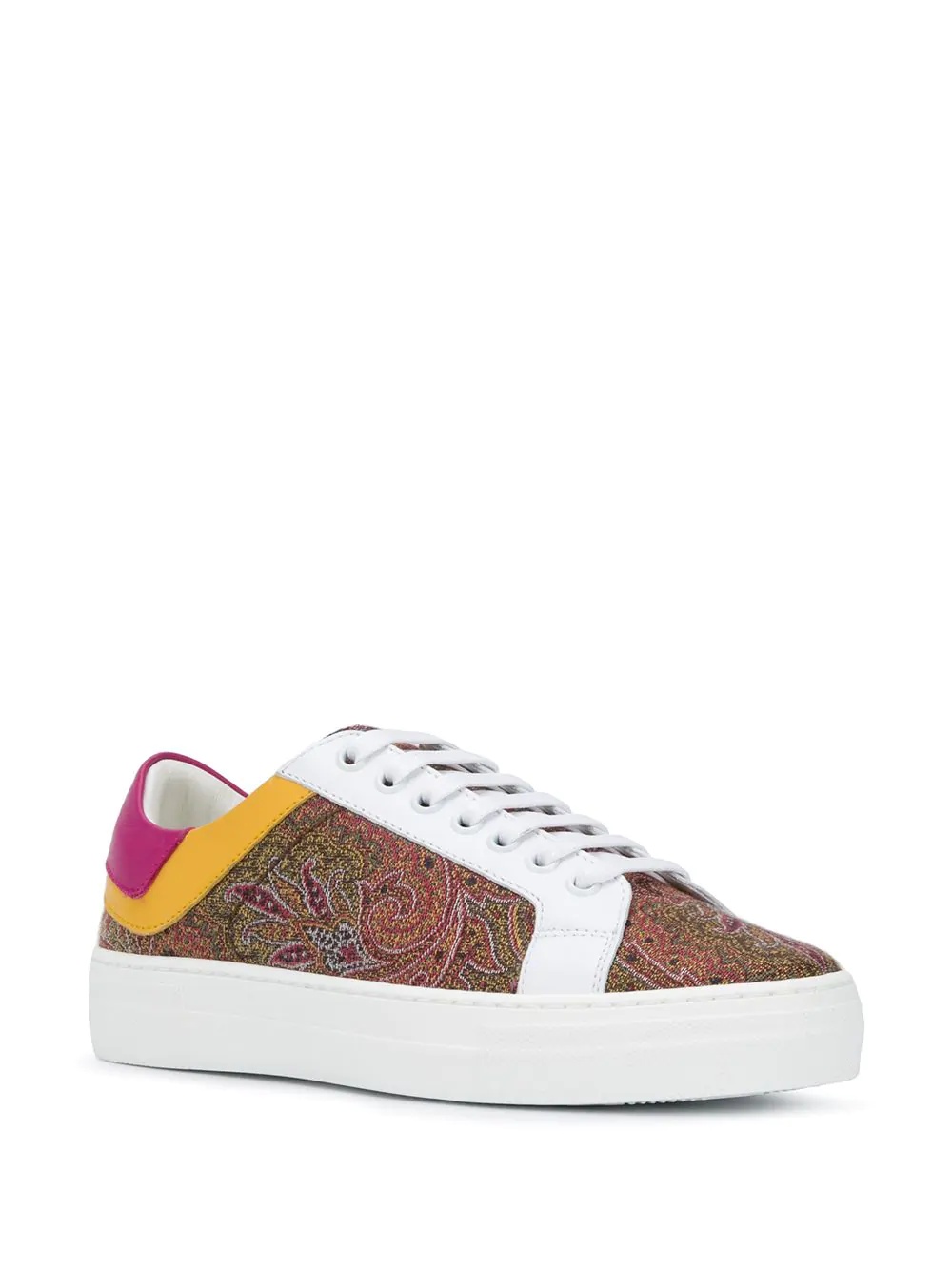 paisley print low-top sneakers  - 2