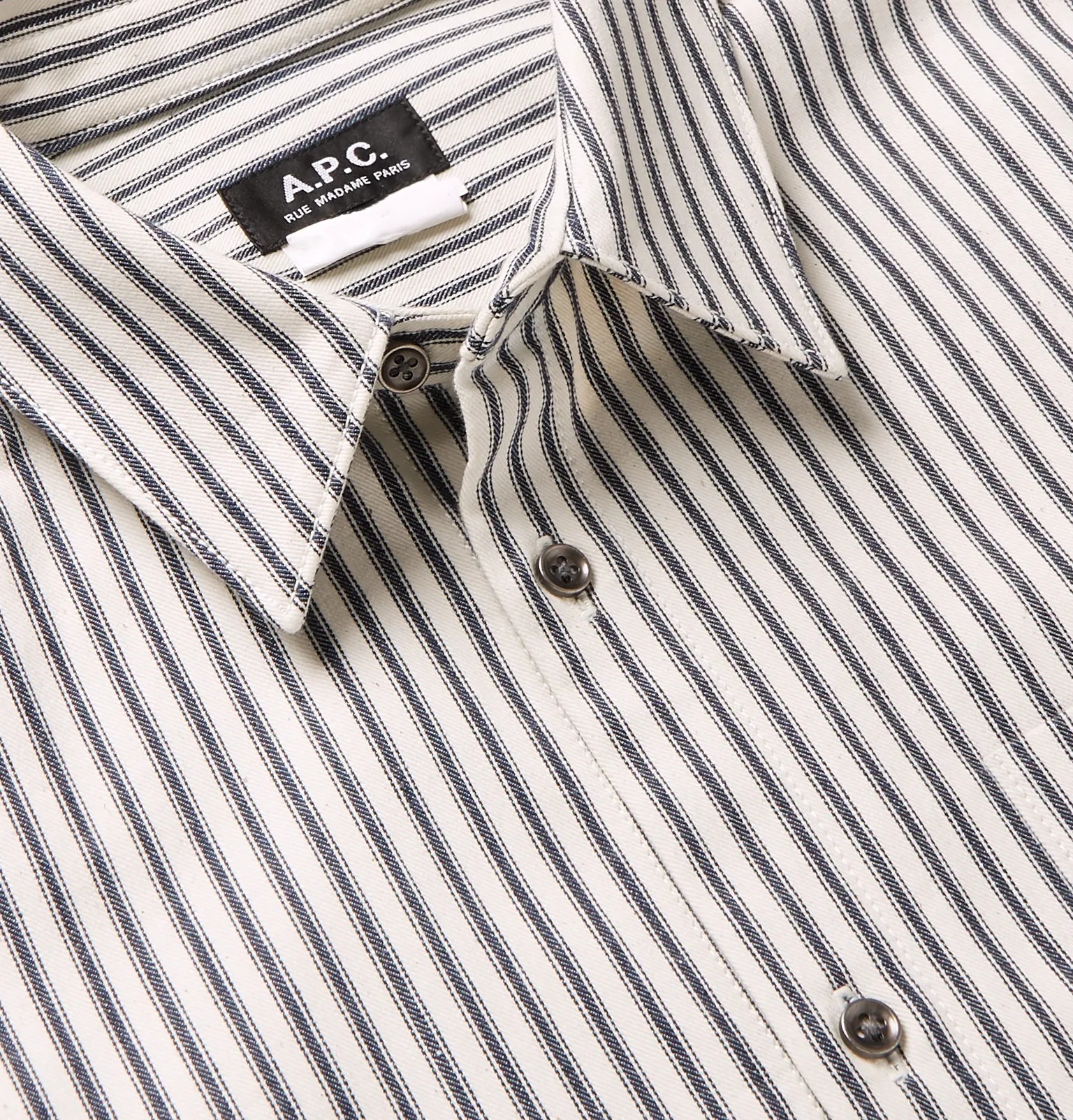 Victor Striped Cotton-Twill Overshirt - 5