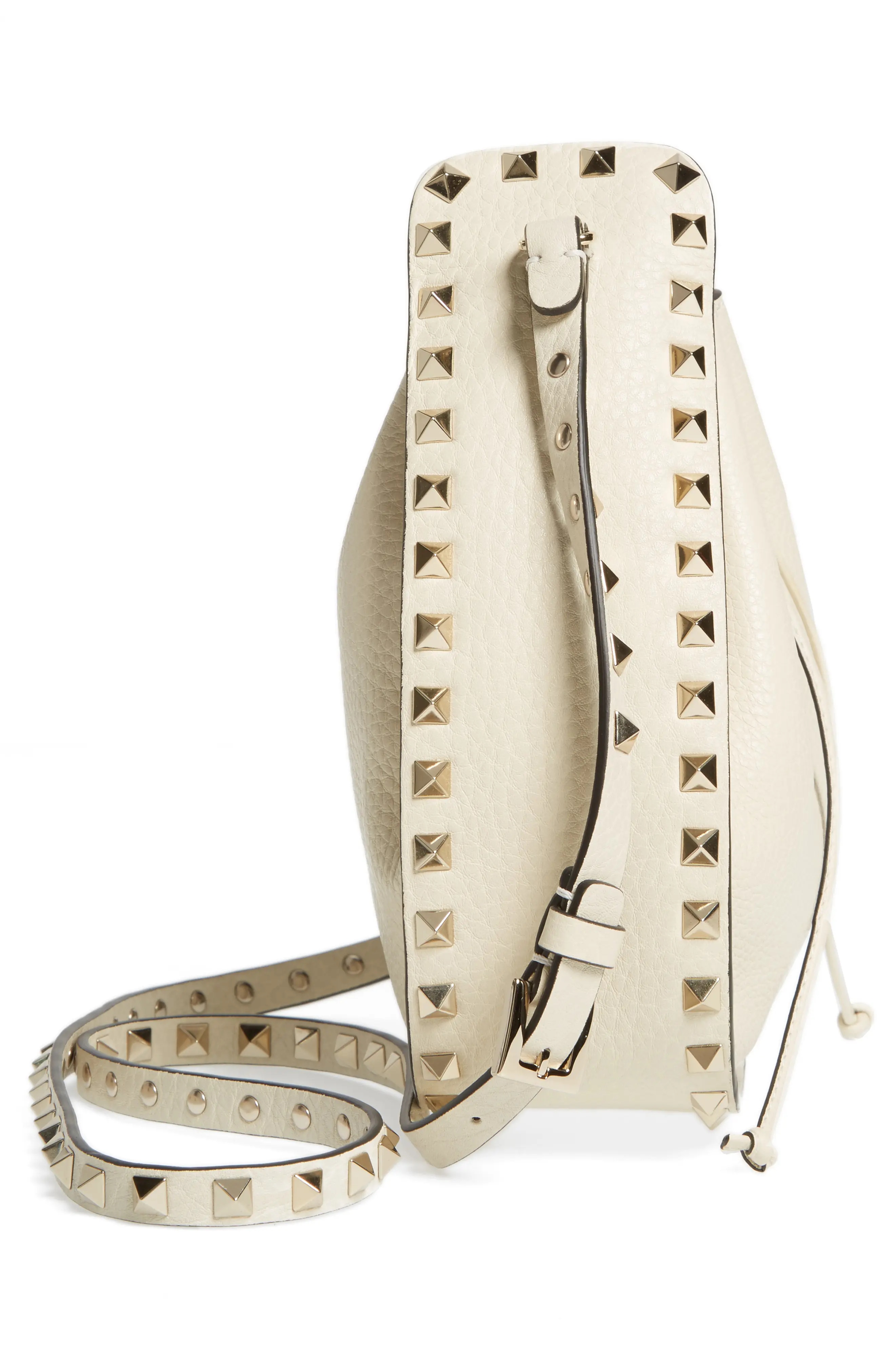 Rockstud Leather Bucket Bag - 5