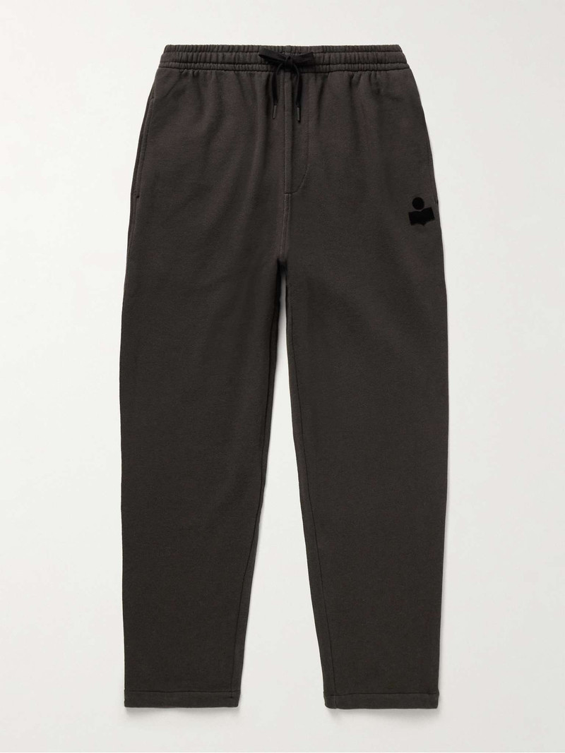 Mailesco Logo-Flocked Cotton-Blend Jersey Sweatpants - 1