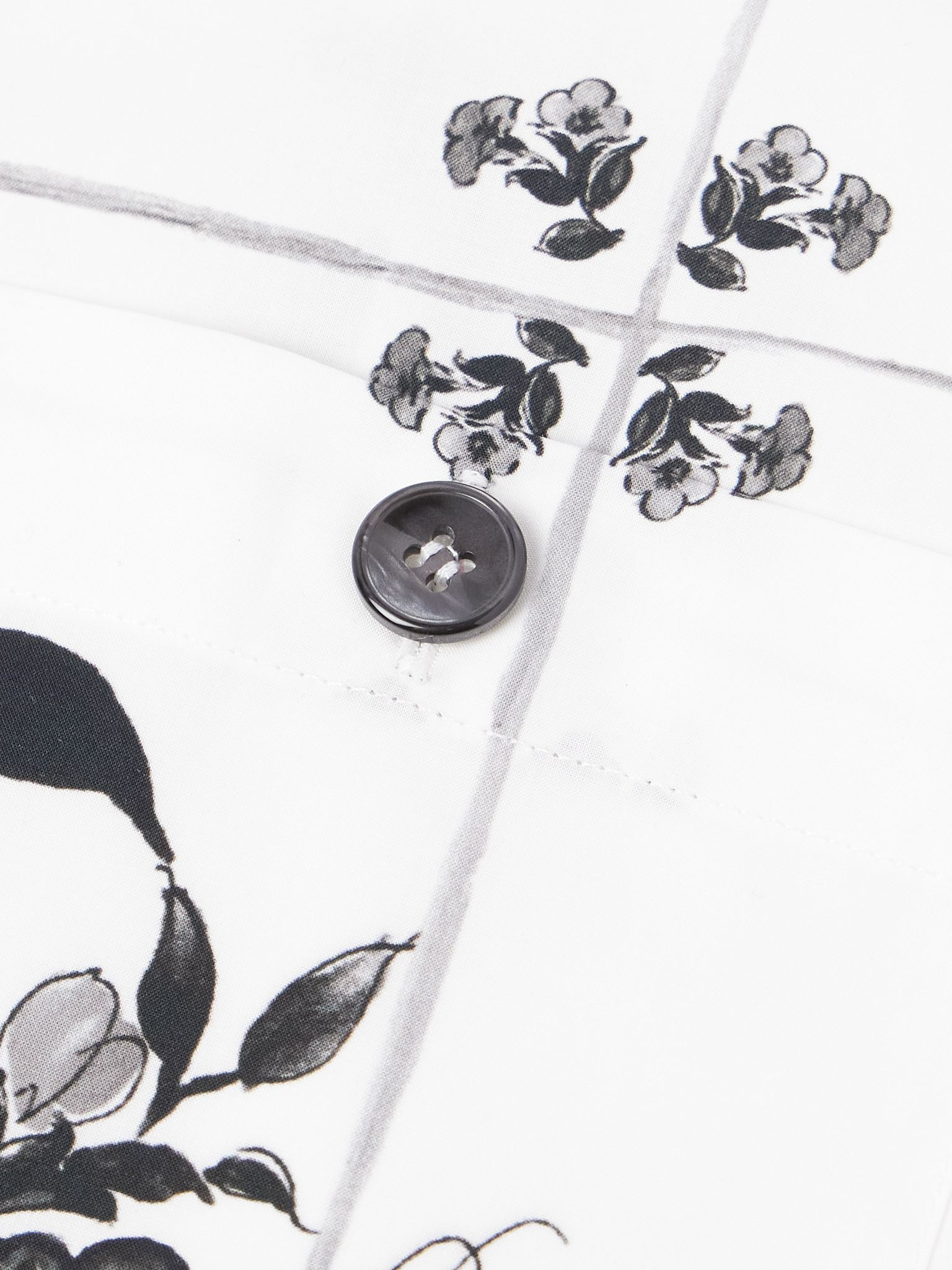 Mallorca Camp-Collar Printed Cotton-Poplin Shirt White - 4