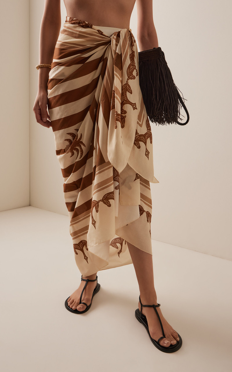 Infinity Palm Cotton Pareo brown 3