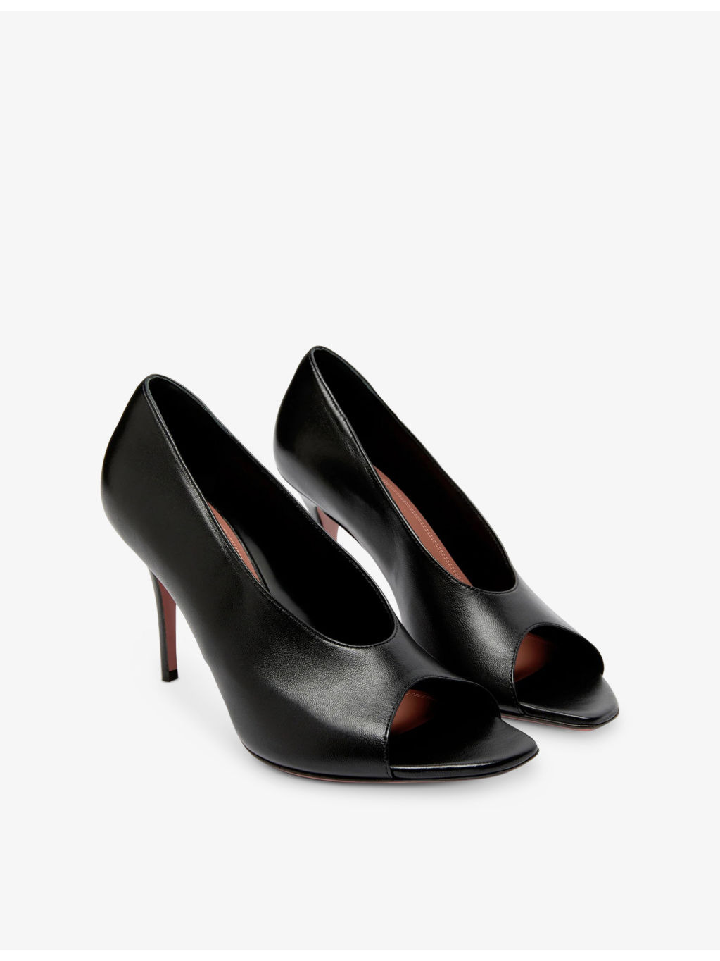 Julianne Peep-Toe Leather Pumps - 4