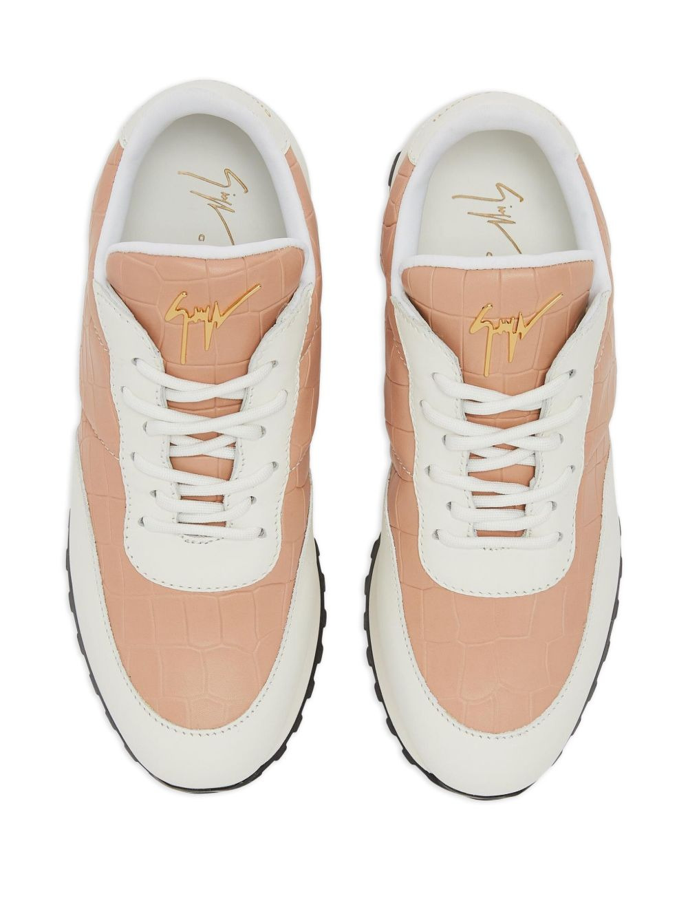 Jimi crocodile-effect leather sneakers - 4