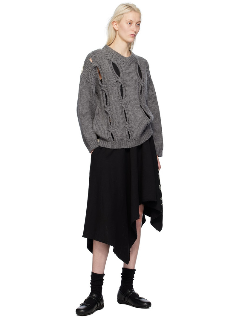 OPEN YY SSENSE Exclusive Gray Sweater outlook