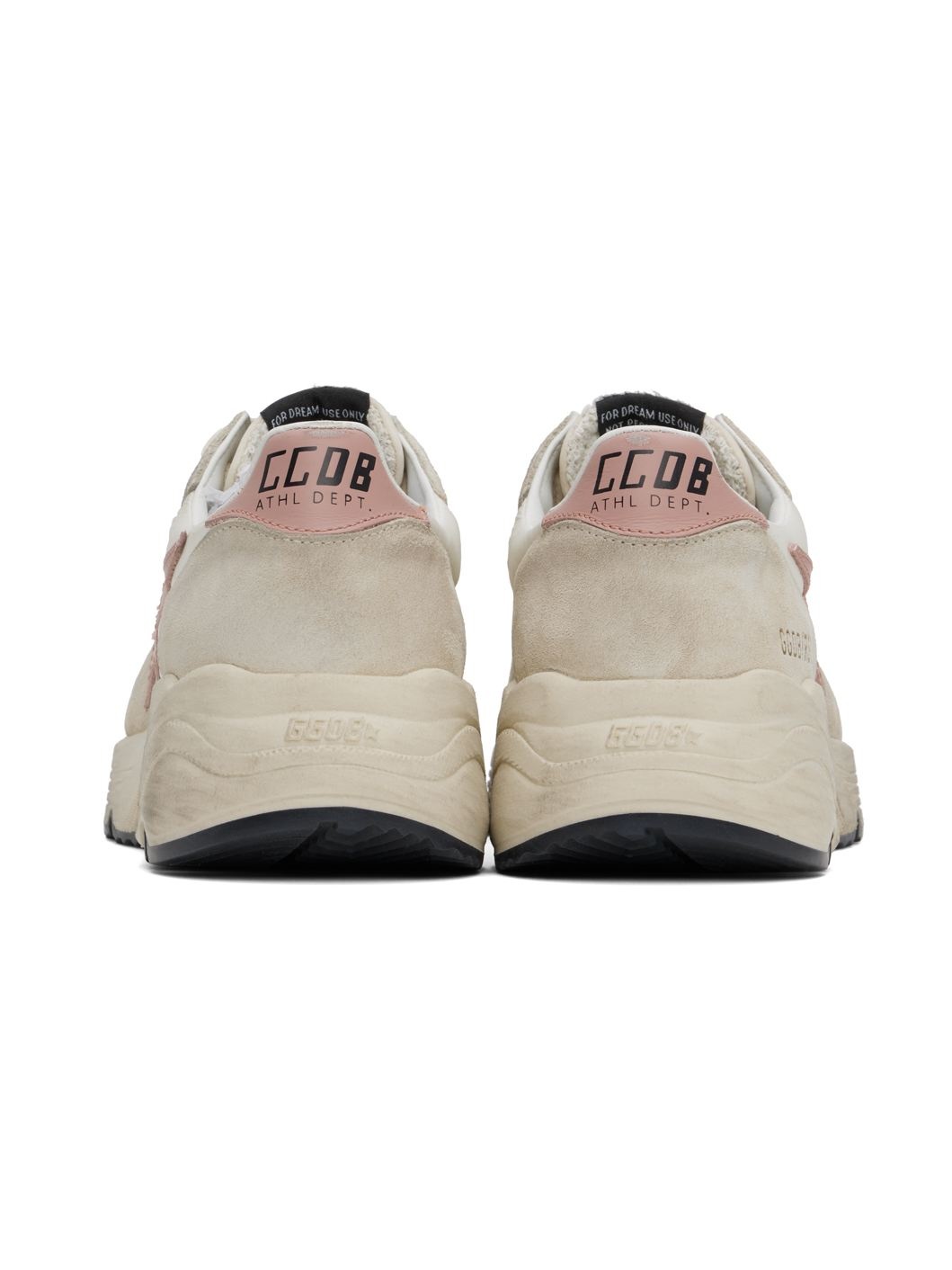 Beige & Off-White Running Sole Sneakers - 2