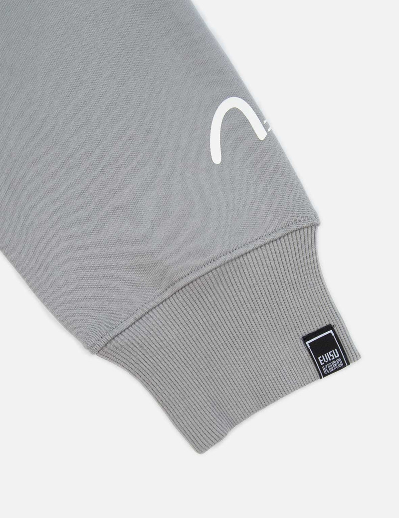 Snow Mountain-pattern Kamon Print Hooded Sweatshirt 4