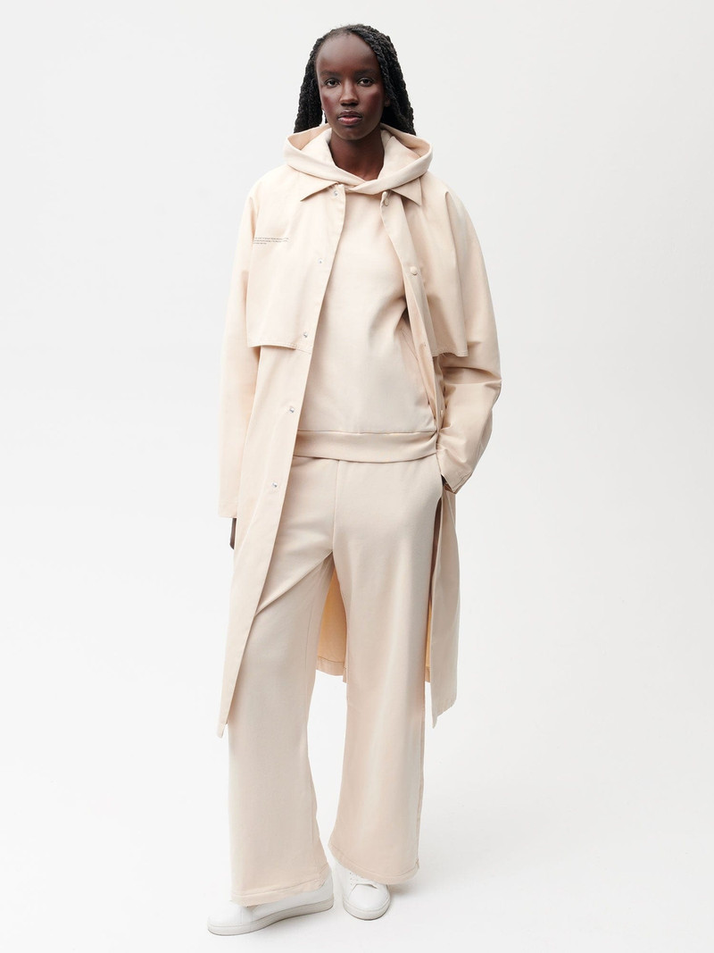 PANGAIA Womens Archive Organic Cotton Trench Coat - Sand outlook