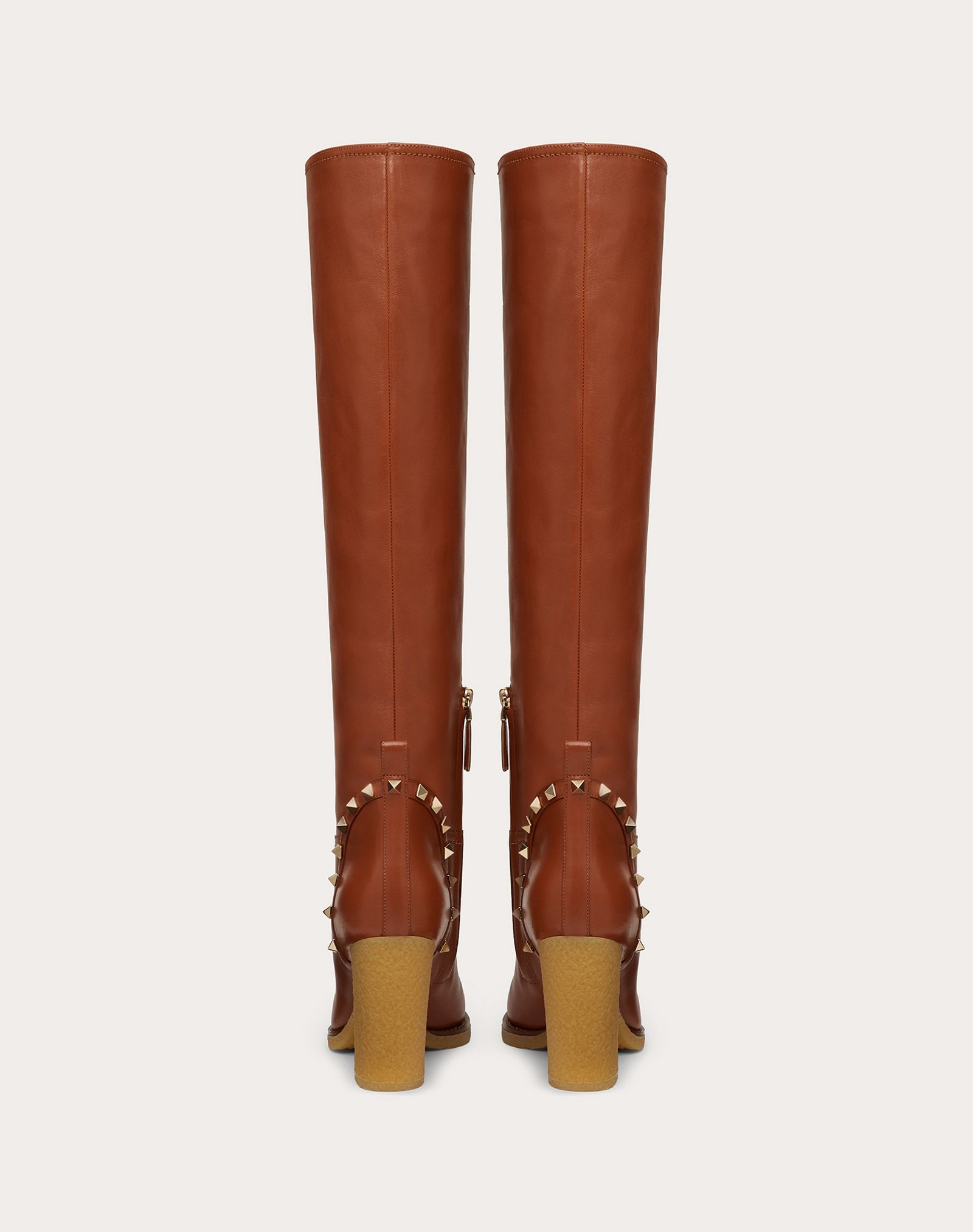 Rockstud Calfskin Leather Boot 95 mm - 3