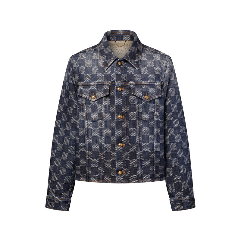 Damier Denim Long-Sleeved Shirt 1