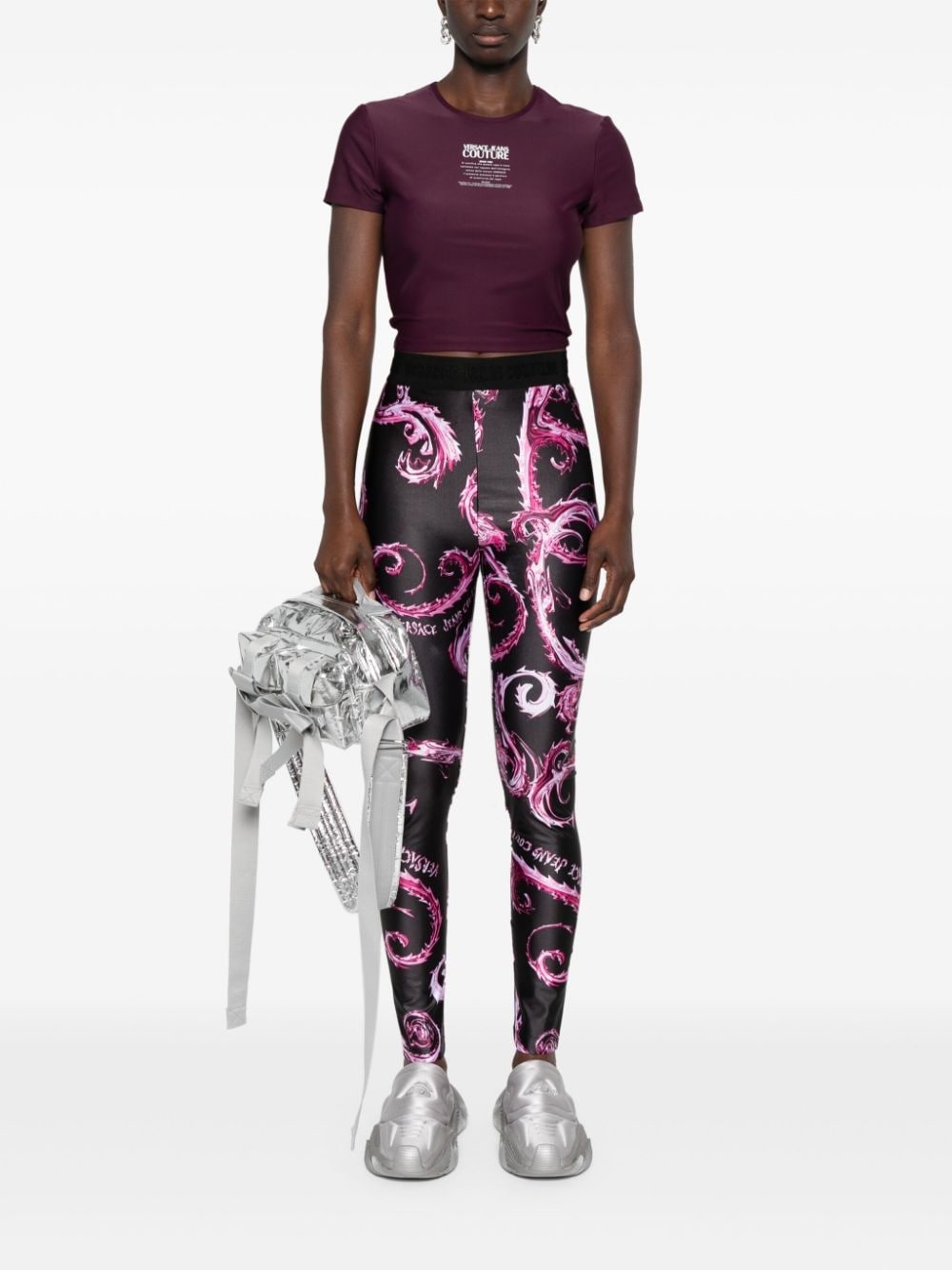 Watercolor Couture-print leggings - 2