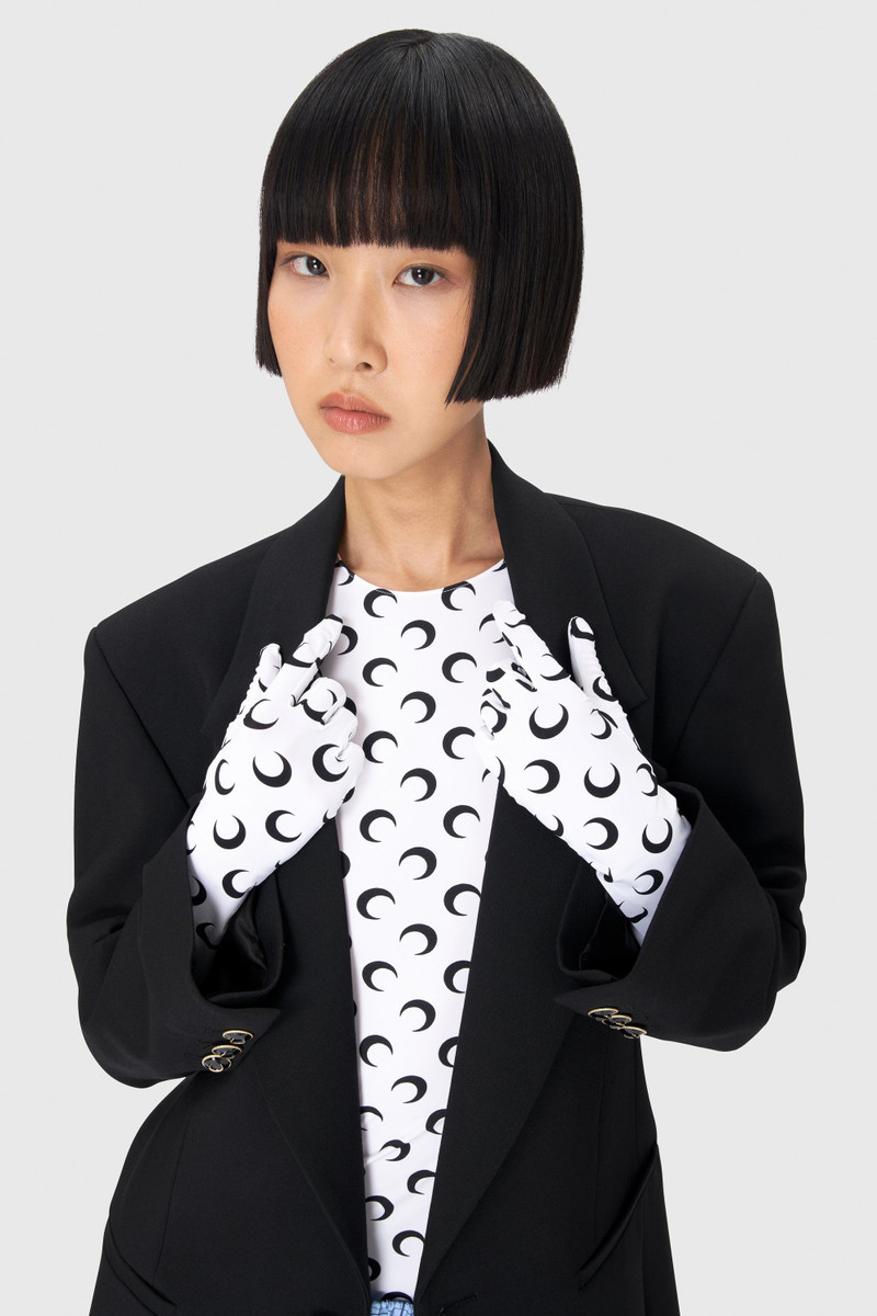 Marine Serre Recycled Moon Jersey Long Gloves outlook
