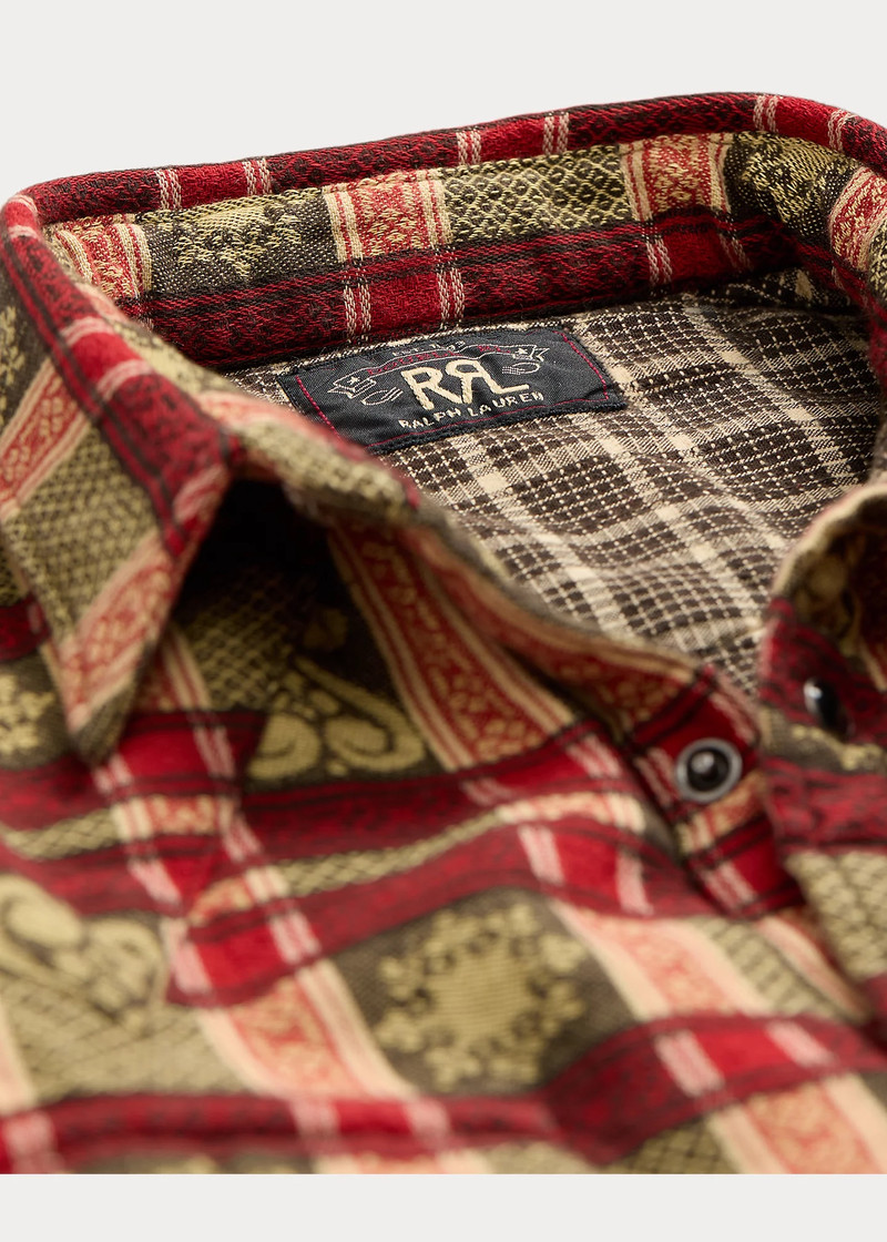 Slim Fit Double Cloth Western Shirt 4