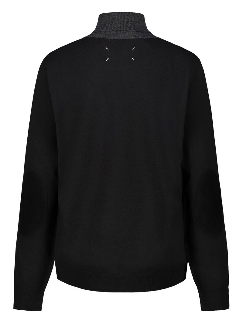 Maison Margiela colour block roll-neck sweater outlook