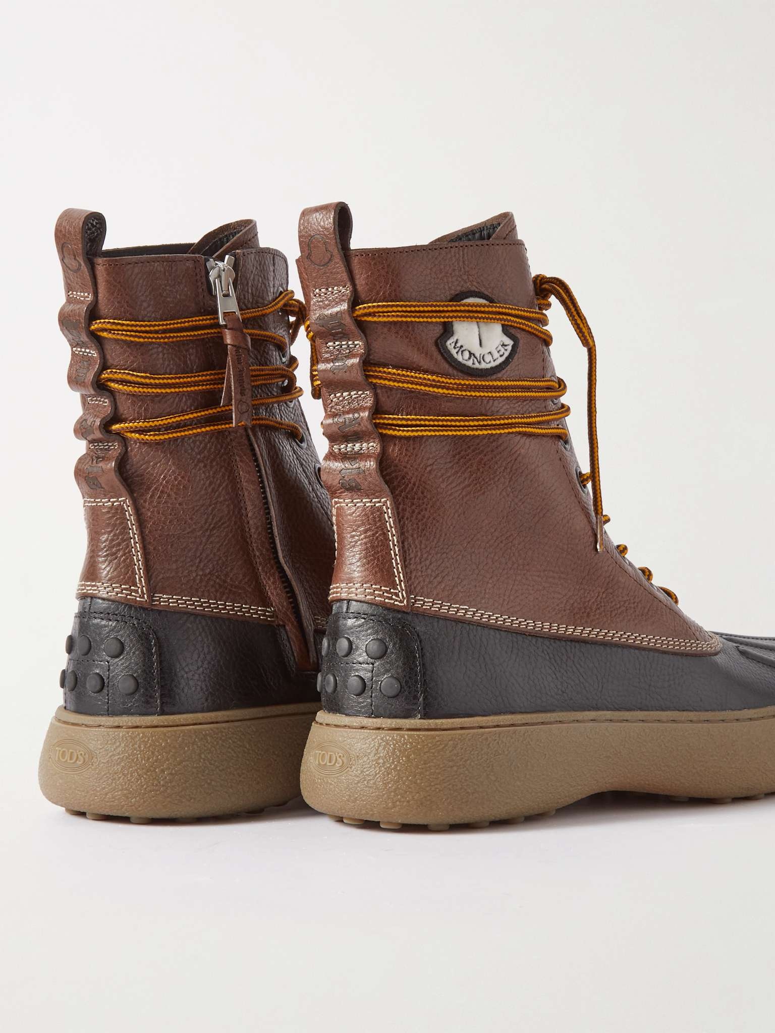 + Tod's + Palm Angels Winter Gommino Full-Grain Leather Boots - 5