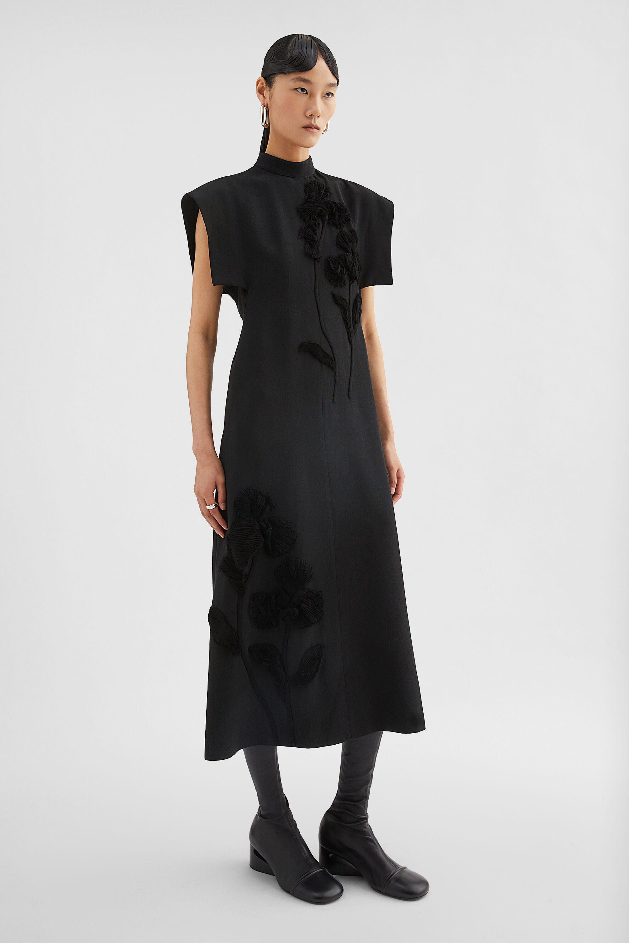 Silk Blend Embroidered Dress - 7