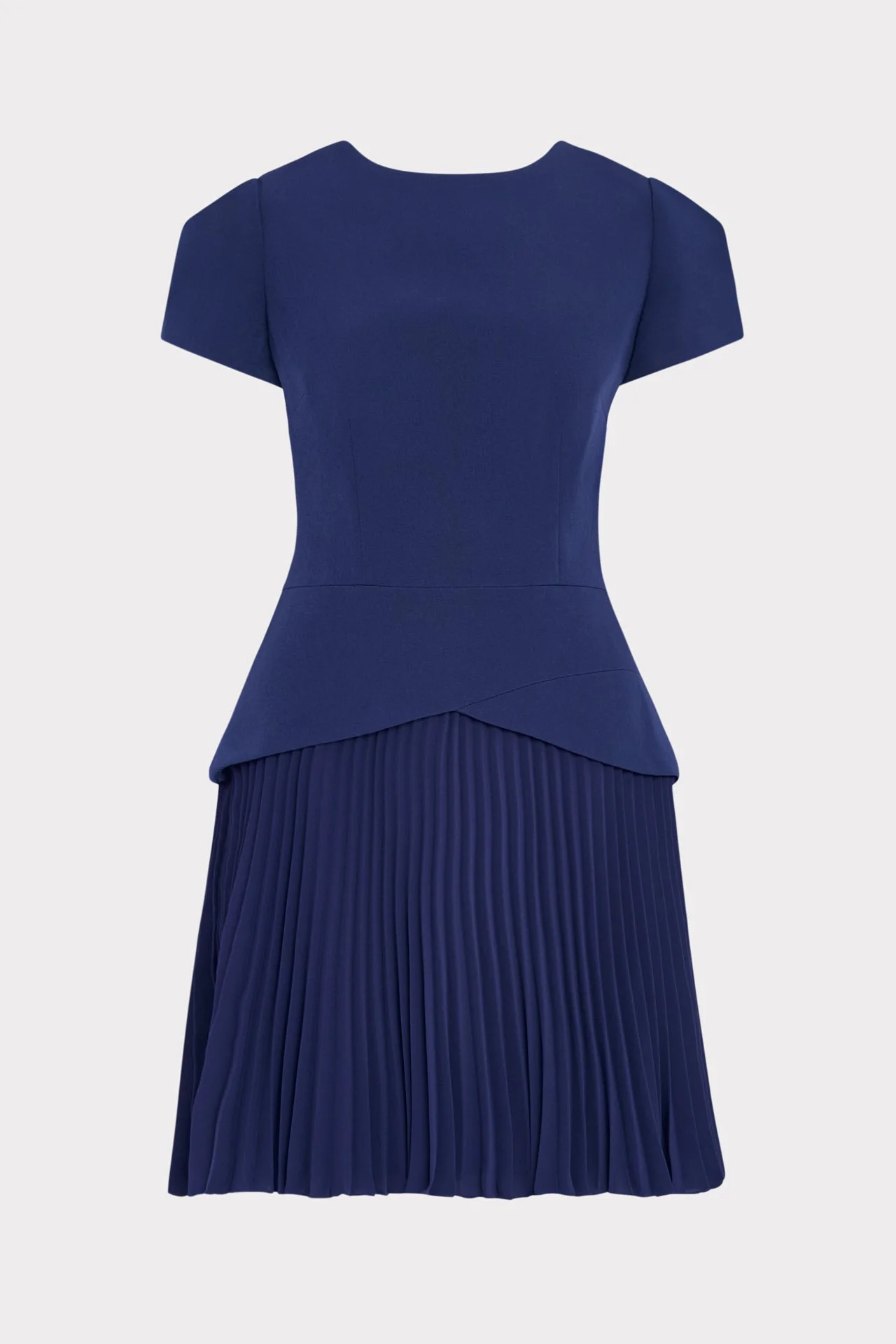 Haddy Pleated Short Sleeve Mini Dress - 1
