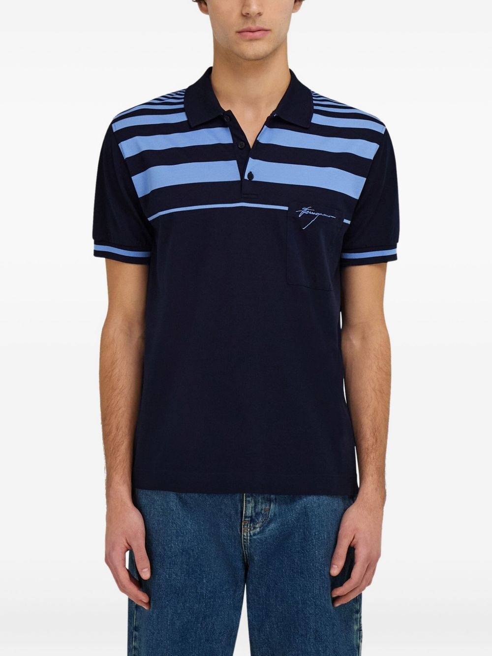 striped polo shirt - 4