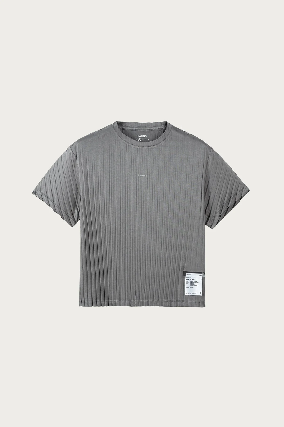 Auralite Pleated T-Shirt - Granite Grey - 1