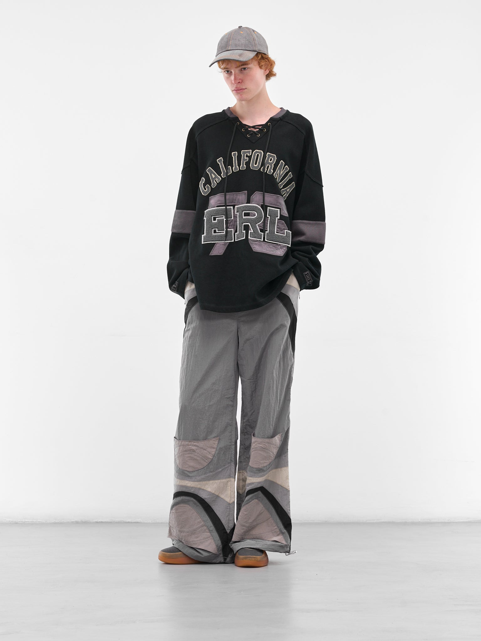 Black Embroidered Hockey Jersey Sweater - 6