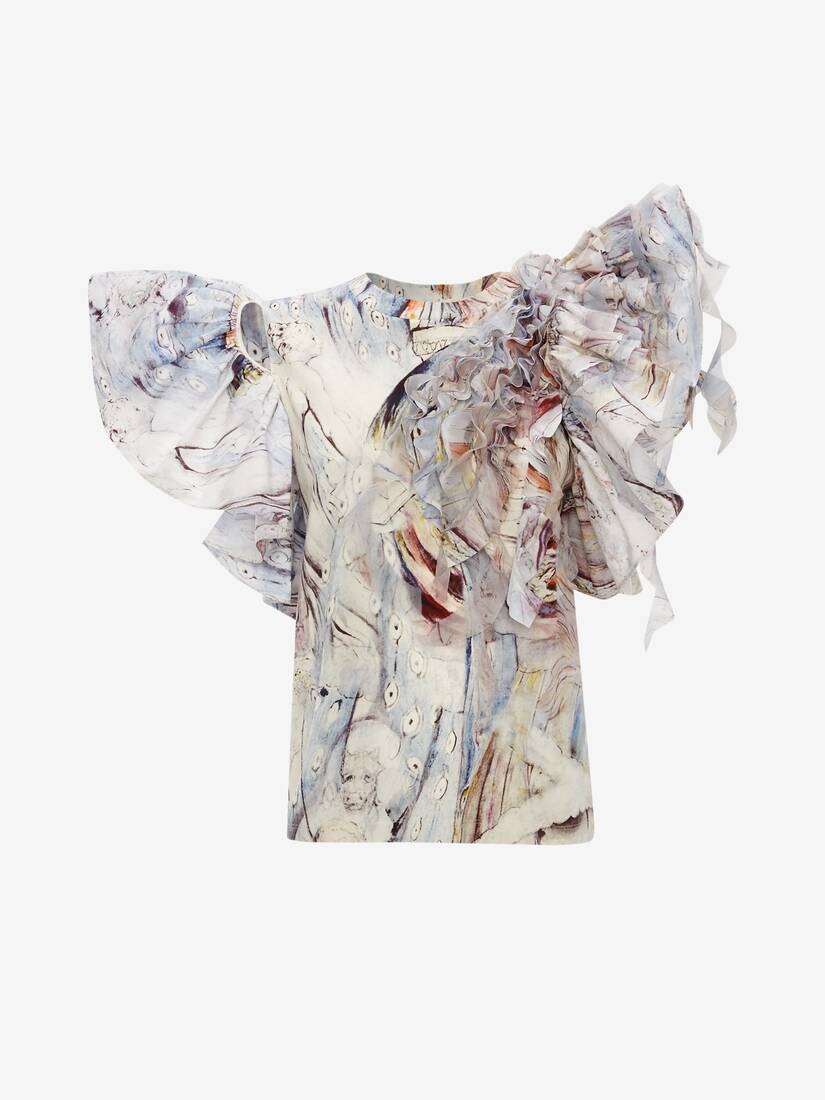 William Blake Dante Print T-shirt in Blue - 1