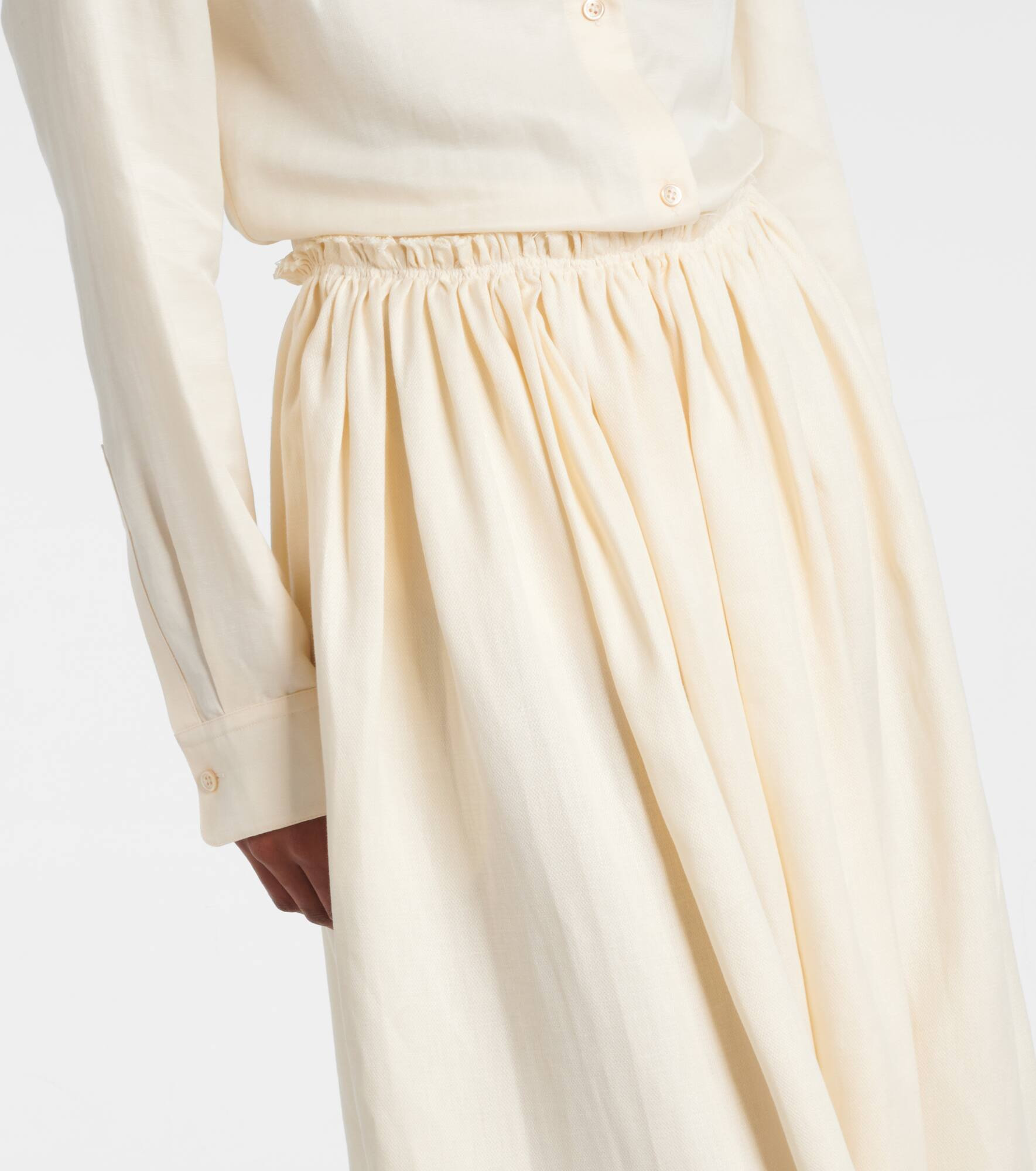 Chiara linen midi skirt - 4