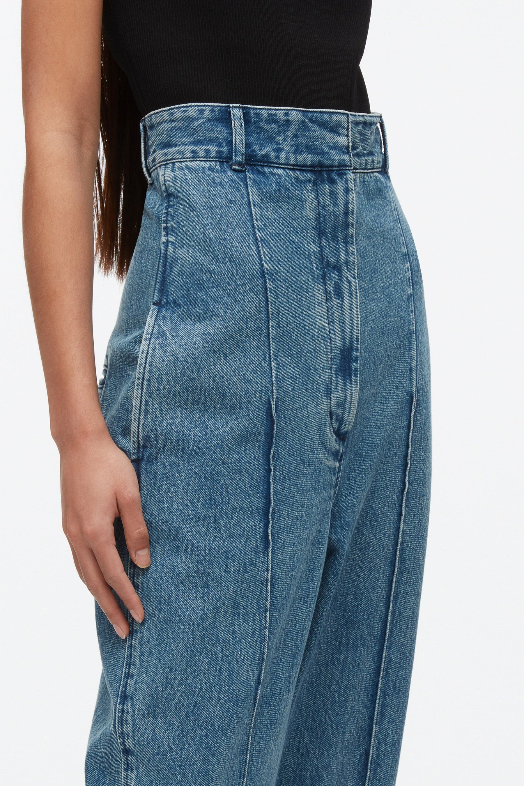 Denim Extreme High Waisted Trouser - 5