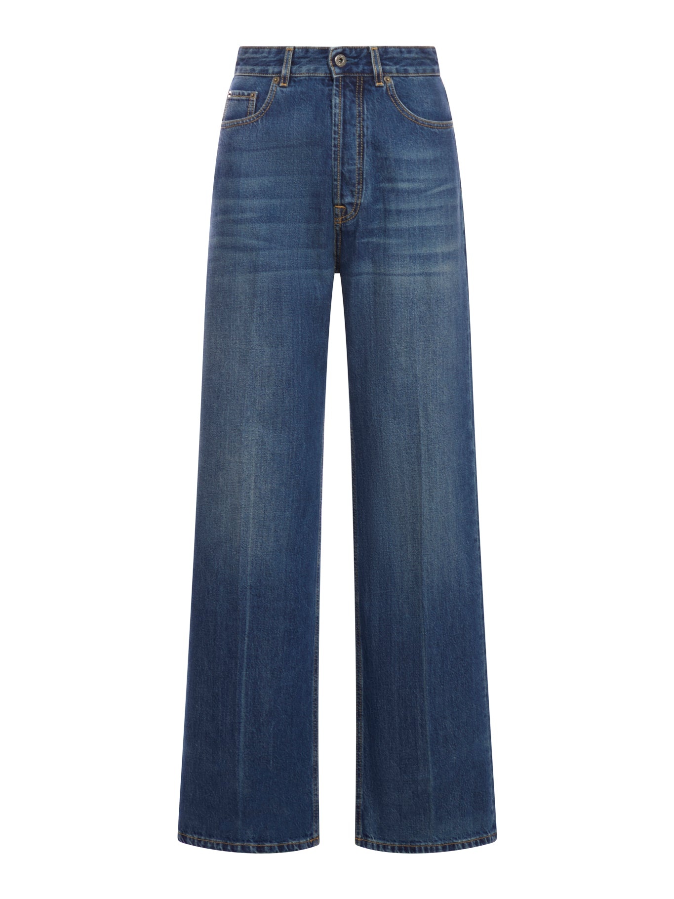 WIDE LEG JEANS WITH A WASHED WASH - 1