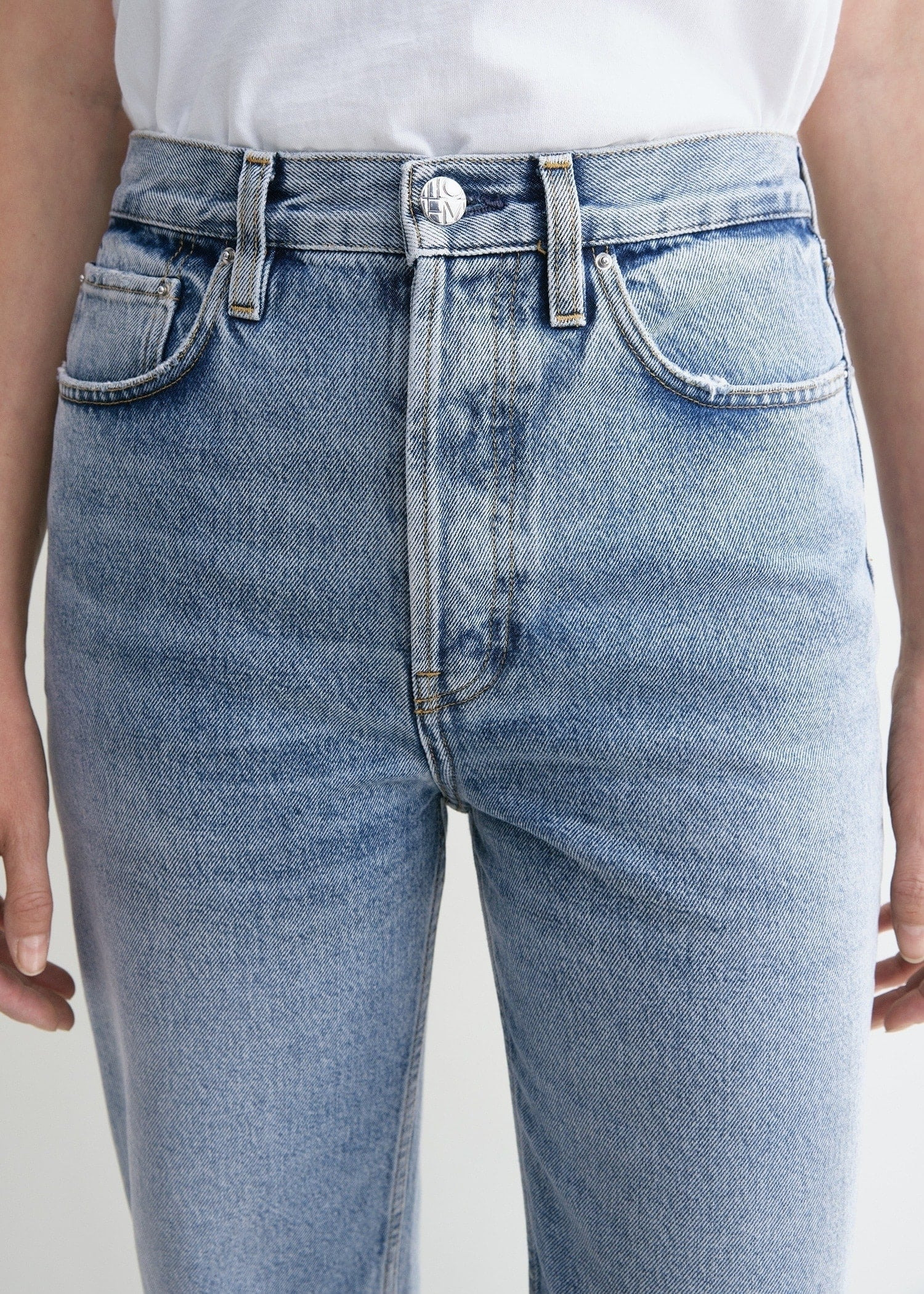 Classic cut denim worn blue - 5