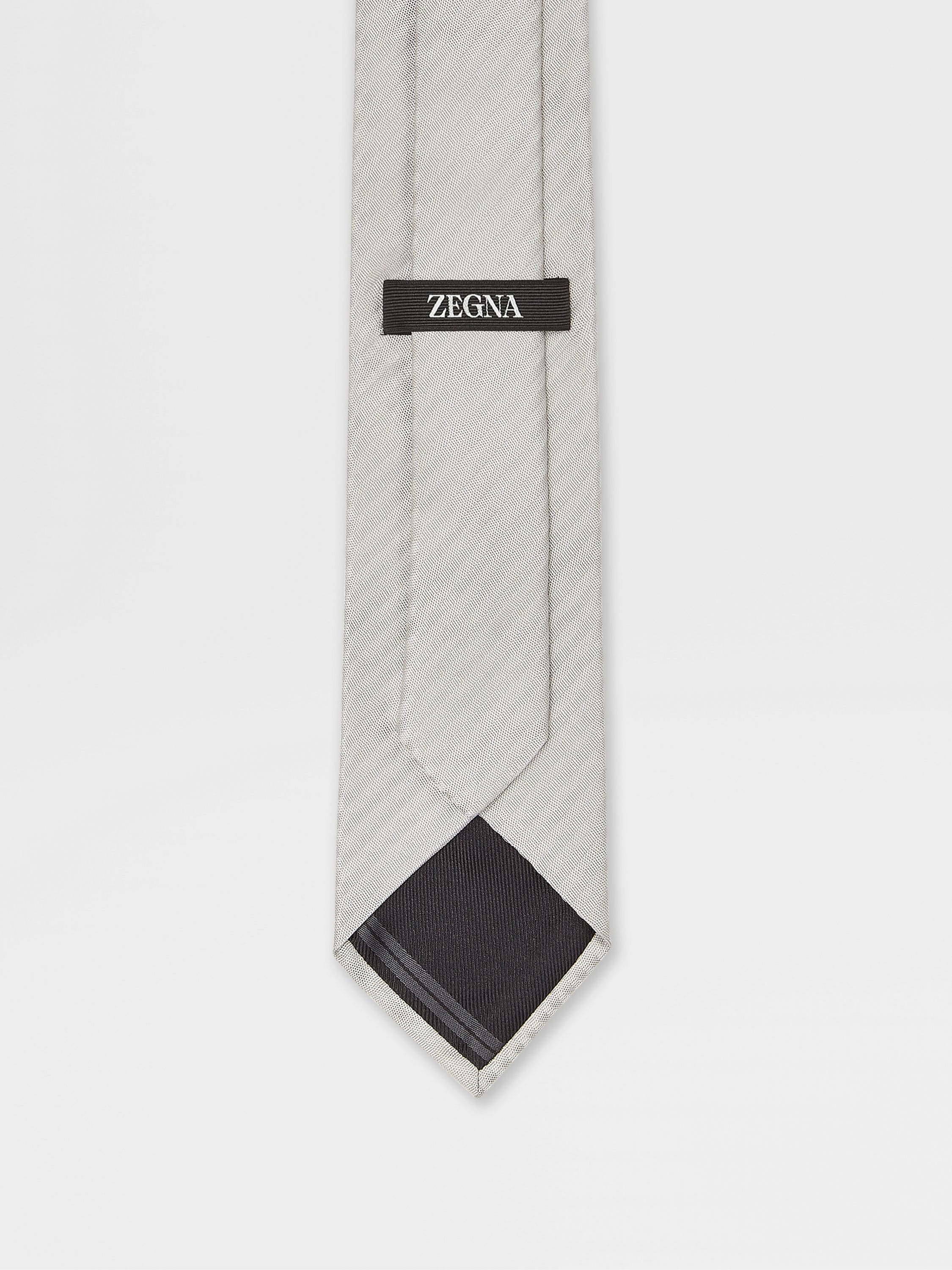 BEIGE SILK TIE - 3