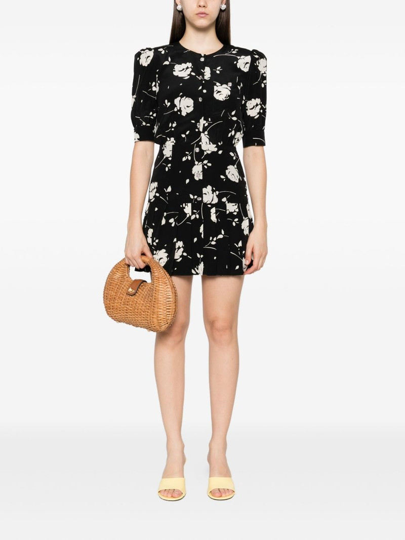 Alessandra Rich rose-print mini dress outlook