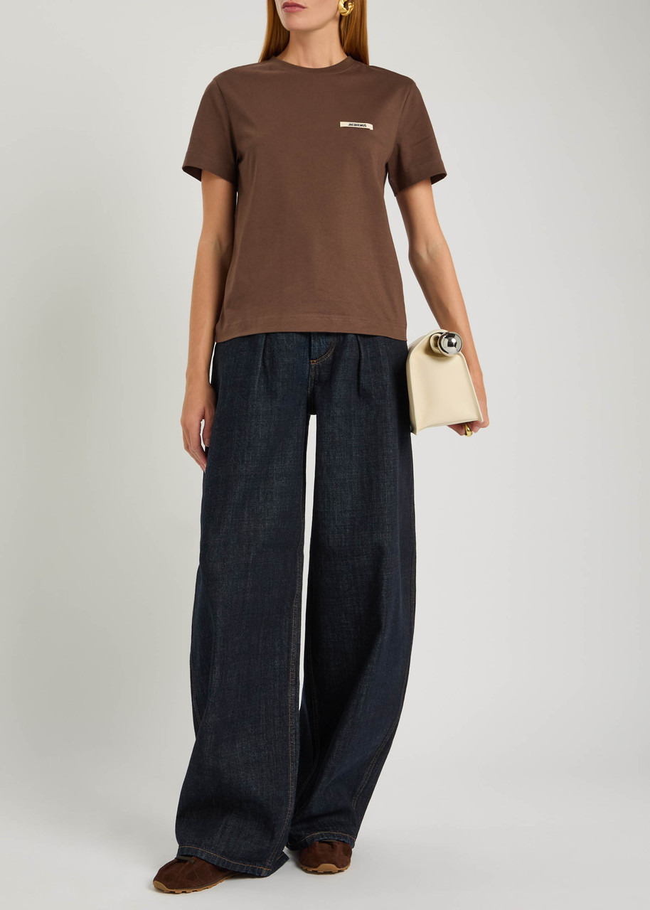 Jacquemus Le T-shirt Gros Grain Logo Cotton T-shirt - 4