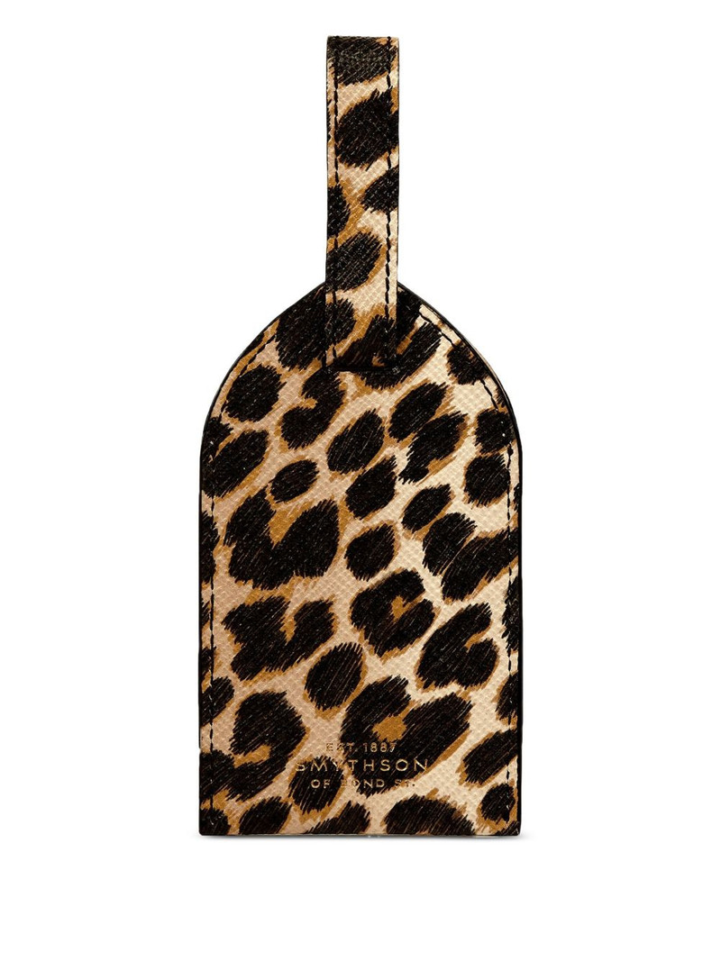 leopard-print luggage tag 1