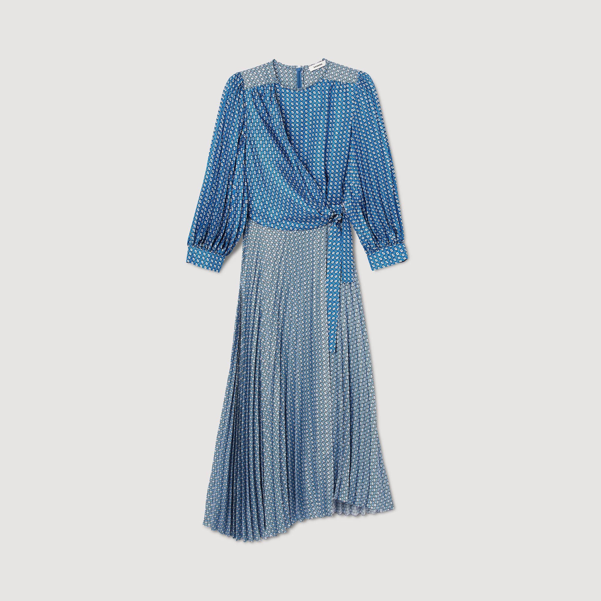 LONG TIE-PRINT DRESS - 1