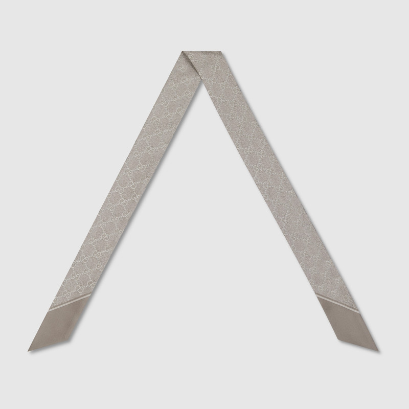 GUCCI Printed silk neck bow outlook