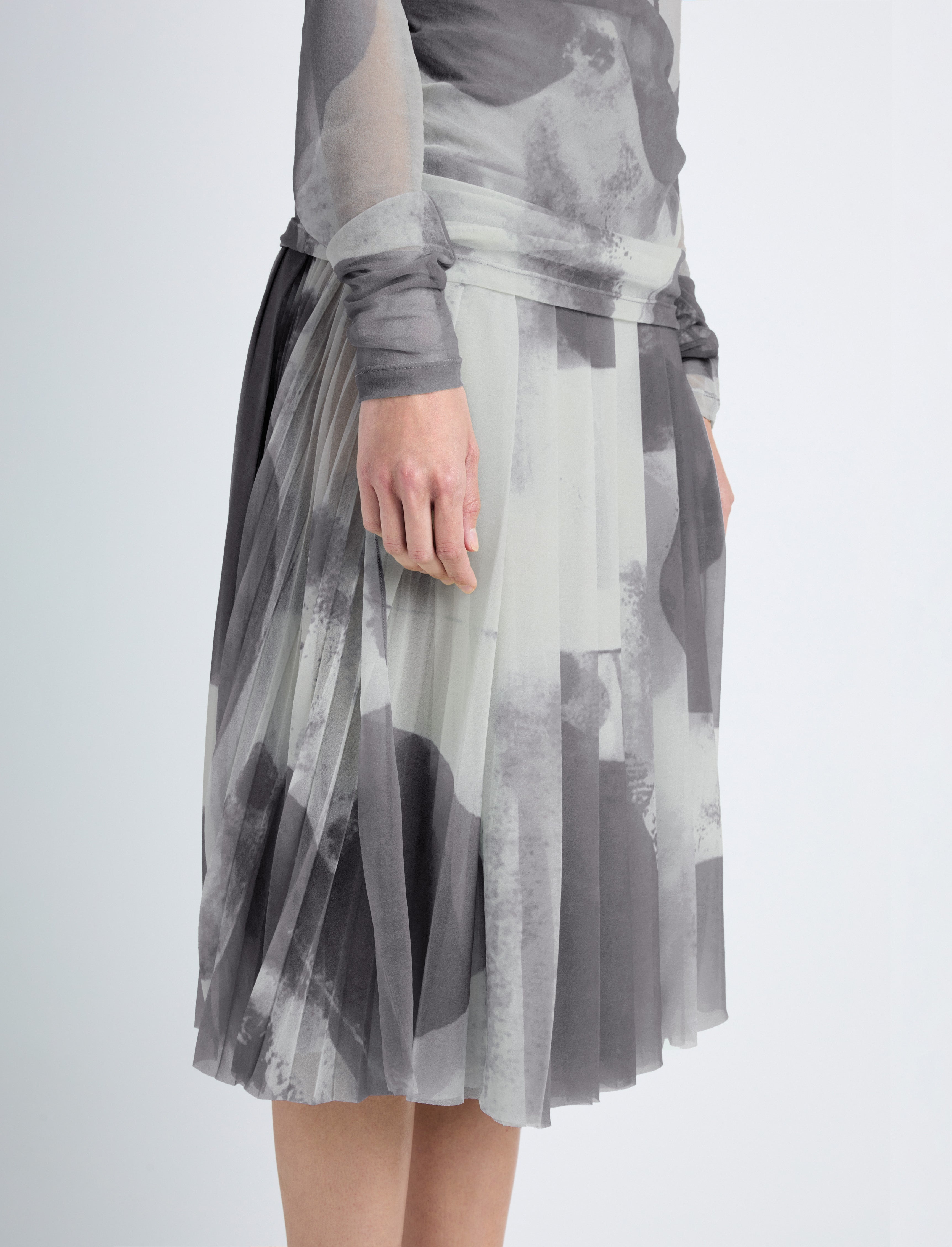 Judy Skirt in Printed Nylon Jersey - 5