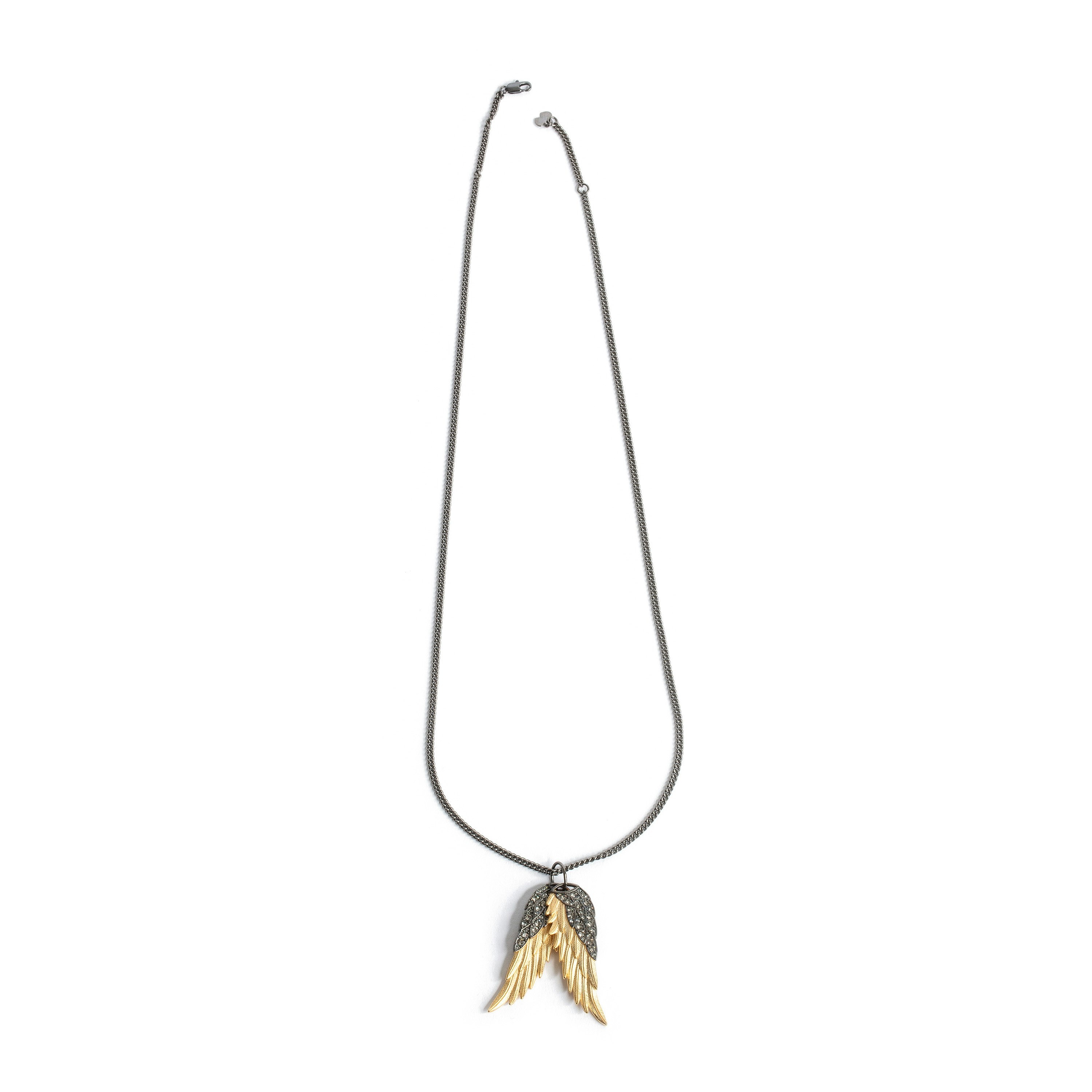 Rock Feather Pendant Necklace - 2